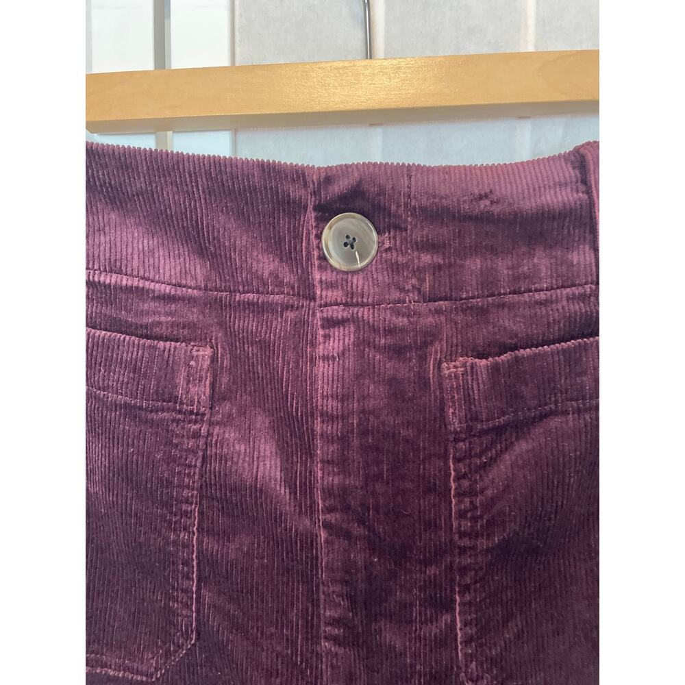 Maeve The Colette Corduroy Pencil Skirt Purple M Dark Academia Classic Boho Chic - Picture 5 of 7
